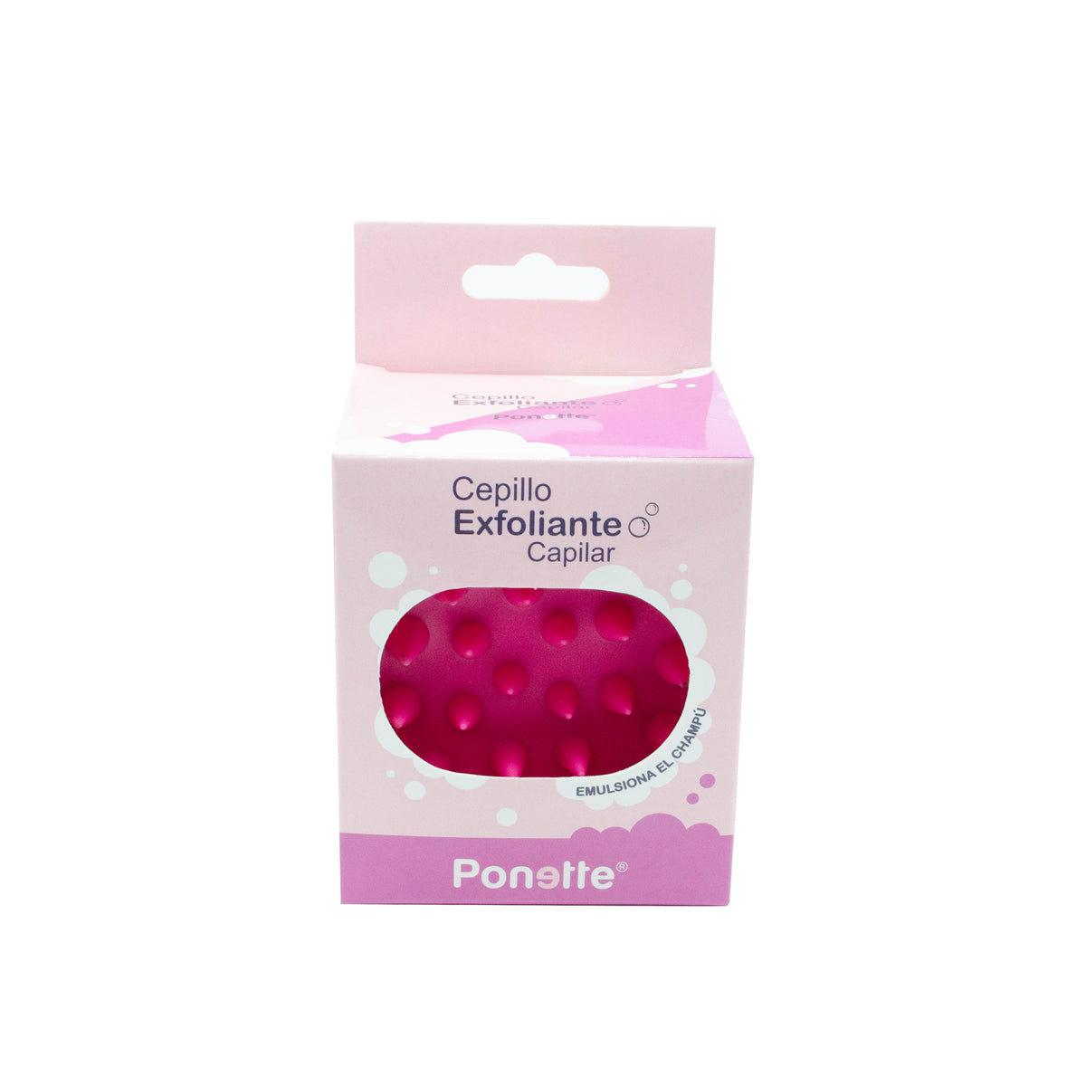 PONETTE CEPILLO EXFOLIANTE CAPILAR ROSA FUCSI