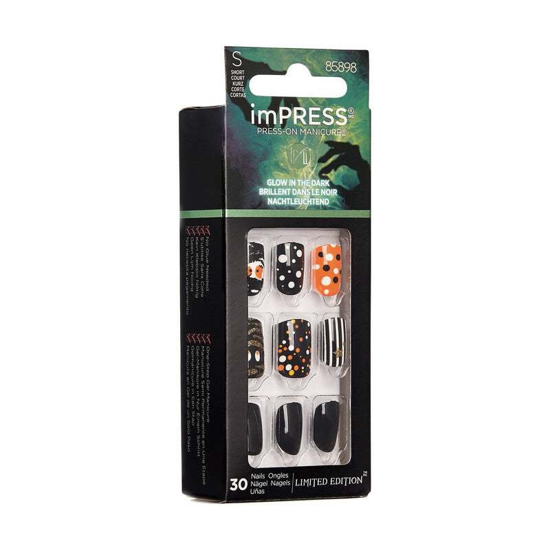 KISS IMPRESS UÑAS POSTIZAS BLEEDING LOVE HIM01X ED HALLOWEEN IMPRESS